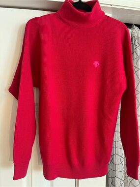 Vintage Descente Wool Mockneck Sweater L